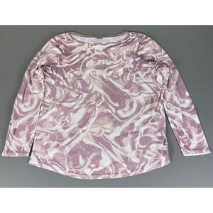 Chico's Top Women's Size XL (US XL)‎ Purple Long Sleeve Knit Abstract Geo Print